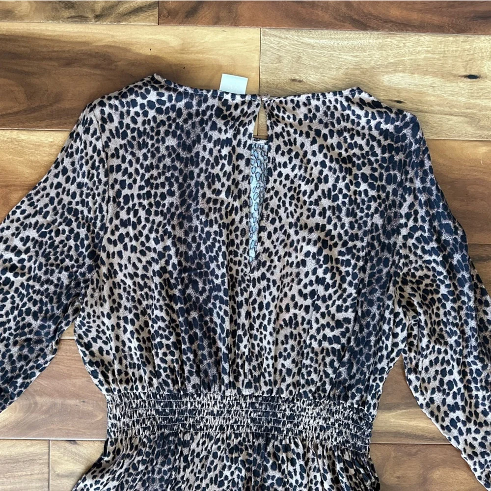 H&M Leopard Long Sleeve Dress size 6 - Picture 4 of 5